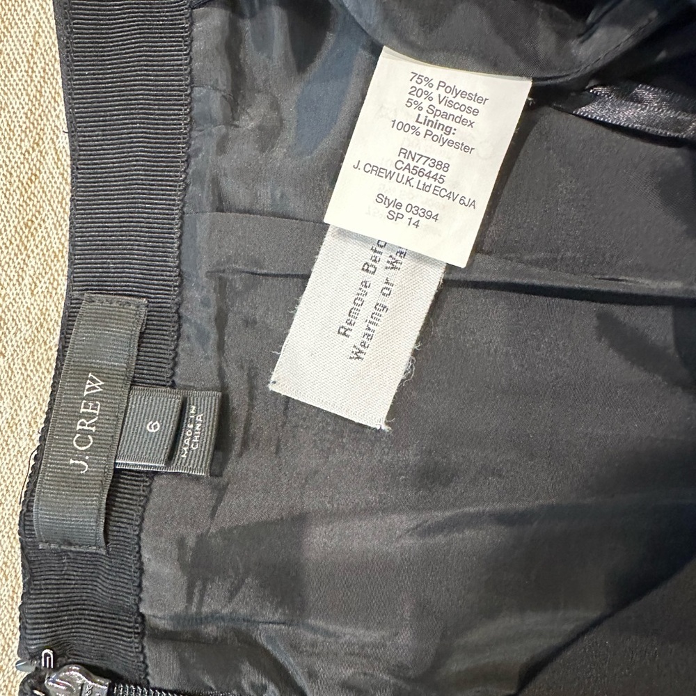 J. Crew Black A-Line Mini Skirt for Work - Picture 3 of 3